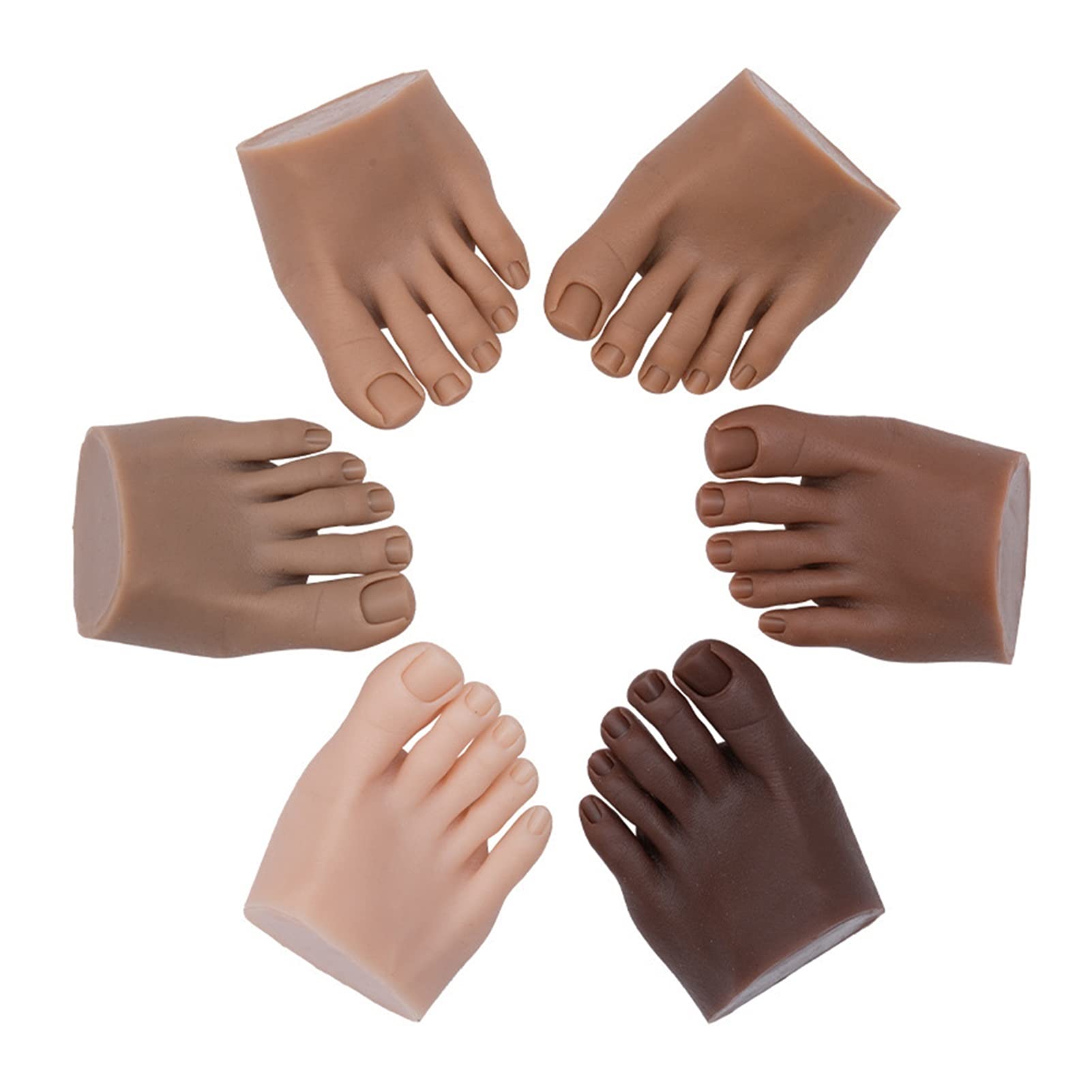 Silikonowa manicure noża bez podeszwy Palec wbudowany paznokcie Praktyka Model stópowy Dopasowywanie paznokci Protestetyczny(Right No 5)