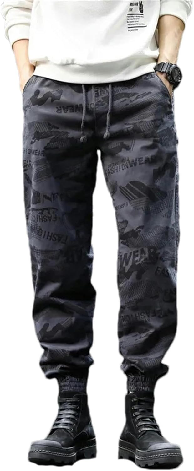 Cotton Sweatpants Men’s Camouflage Elasticity Cargo Pants Jogger Hip Hop Khaki Casual Trousers Streetwear