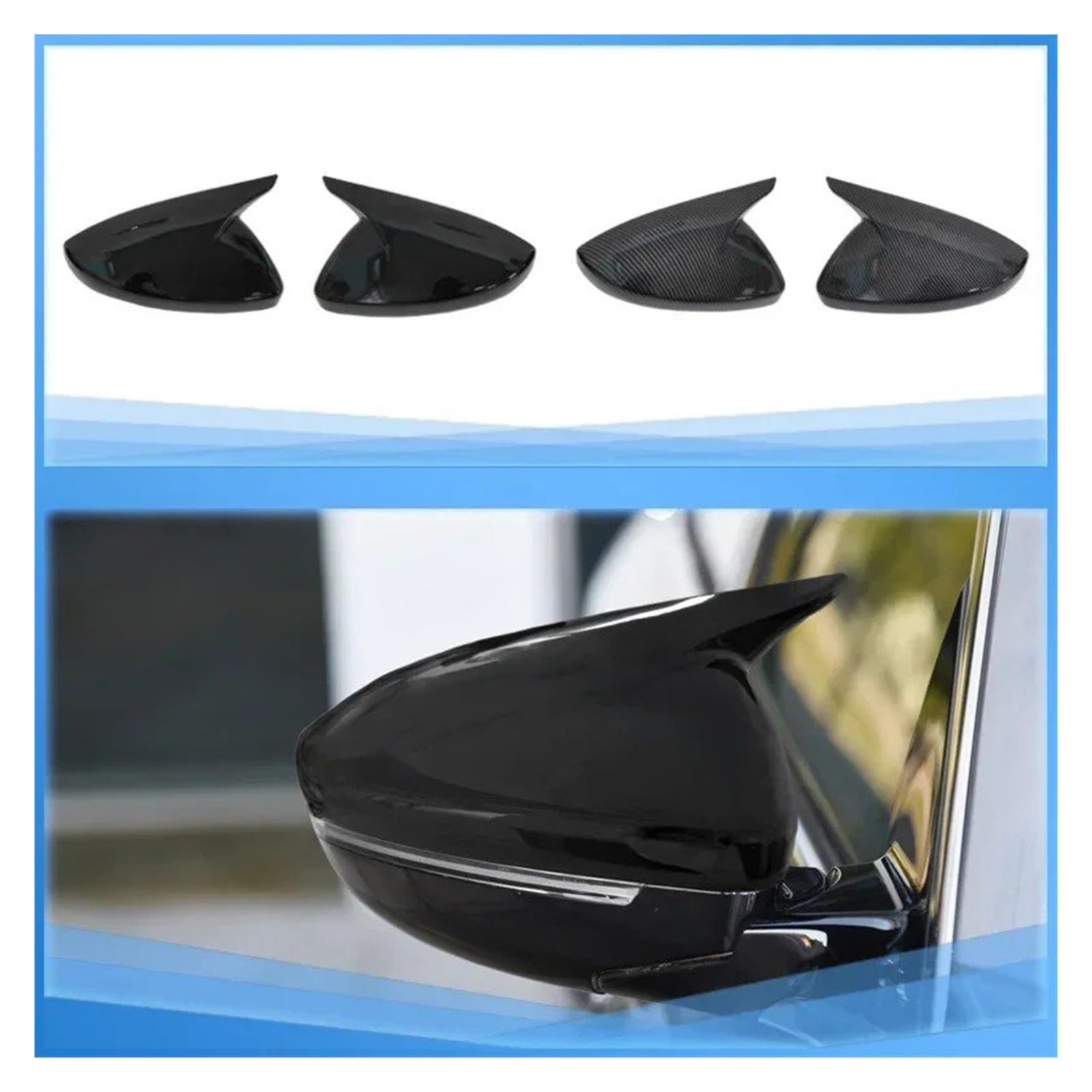 Calotte Specchietto Per Peugeot 208 308 408 508 307 308 2008 4008 5008 2013-2023 Porta Laterale Ala Copertura Dello Specchio Retrovisore Caps Side Mirror Cap(Carbon fiber pattern)