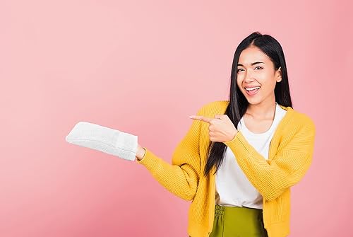 Miniatura 5 de ZUPERIA Manoplas de baño de alta calidad, paquete de 12 (6 x 9 pulgadas), 100% algodón, estilo europeo, con lazo, toallas de baño súper suaves y