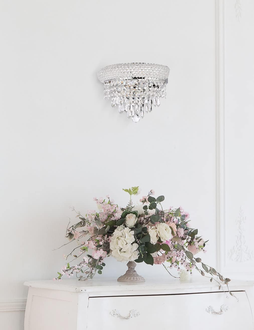 Elegant Lighting Primo - Two Light Wall Sconce-Chrome Finish-Royal Cut Crystal Type