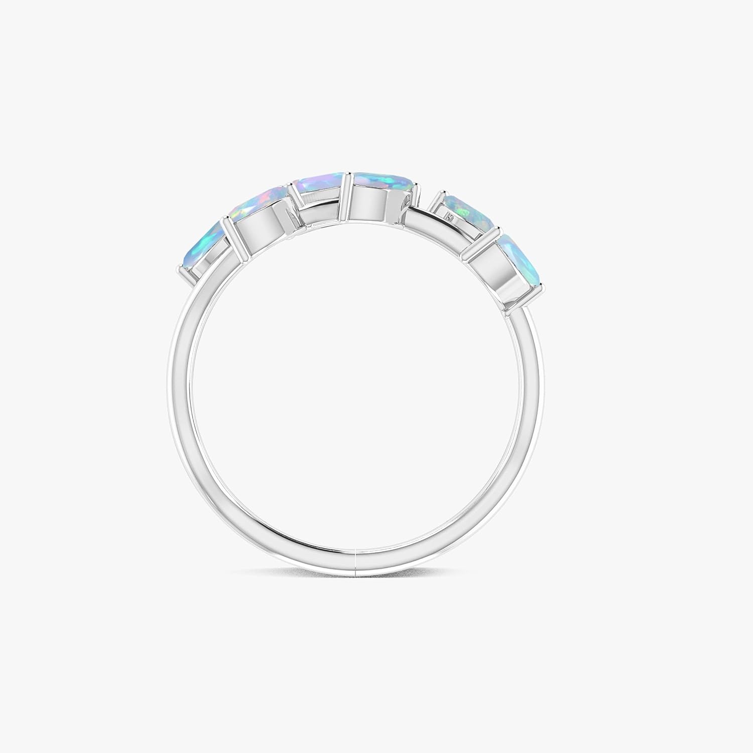 Natural Opal 925 Sterling Silver Leaf Ring for Womens Ruby Multi Gemstones Jewelry Gift for Ladies (Engagement, Anniversary, Promise Rings)