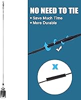 Vista 5 de OROOTL Fishing Leaders Kit, 60pcs Stainless Steel Fishing Leaders Saltwater Wire Leader Lines with Swivels Snaps Fishing Tackle Lures Bait Hook