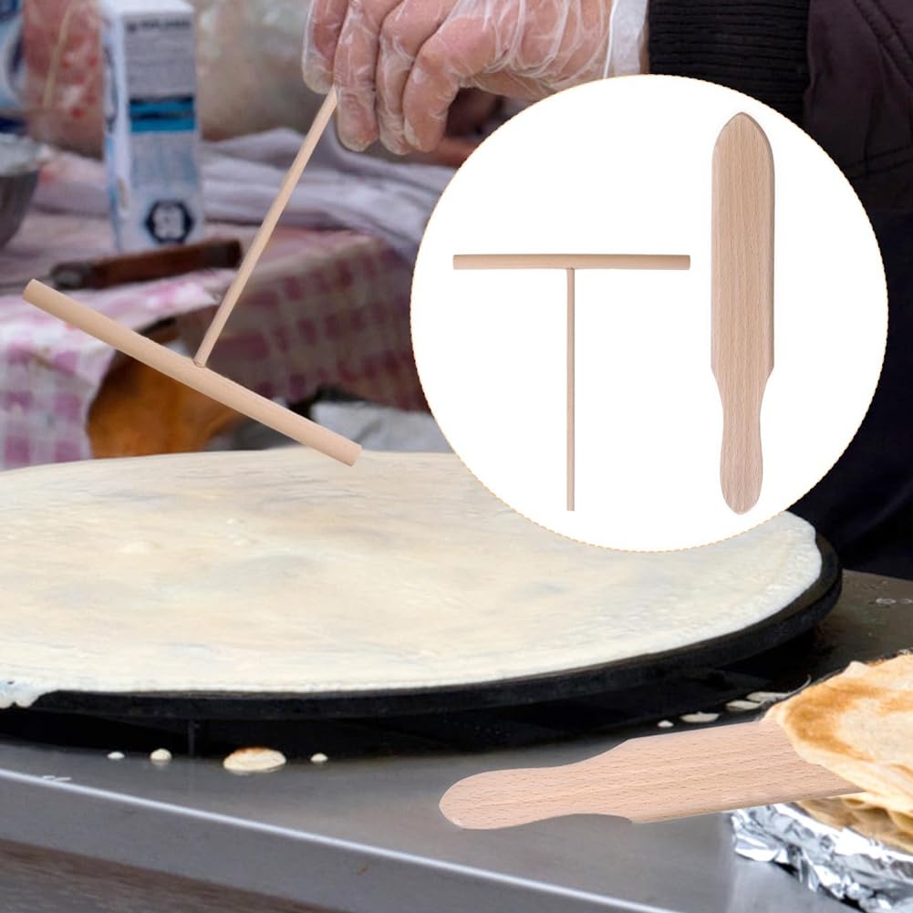 Bastoncini Pancake a Forma di T IN Legno Crepe Spatola Cucinare Casa