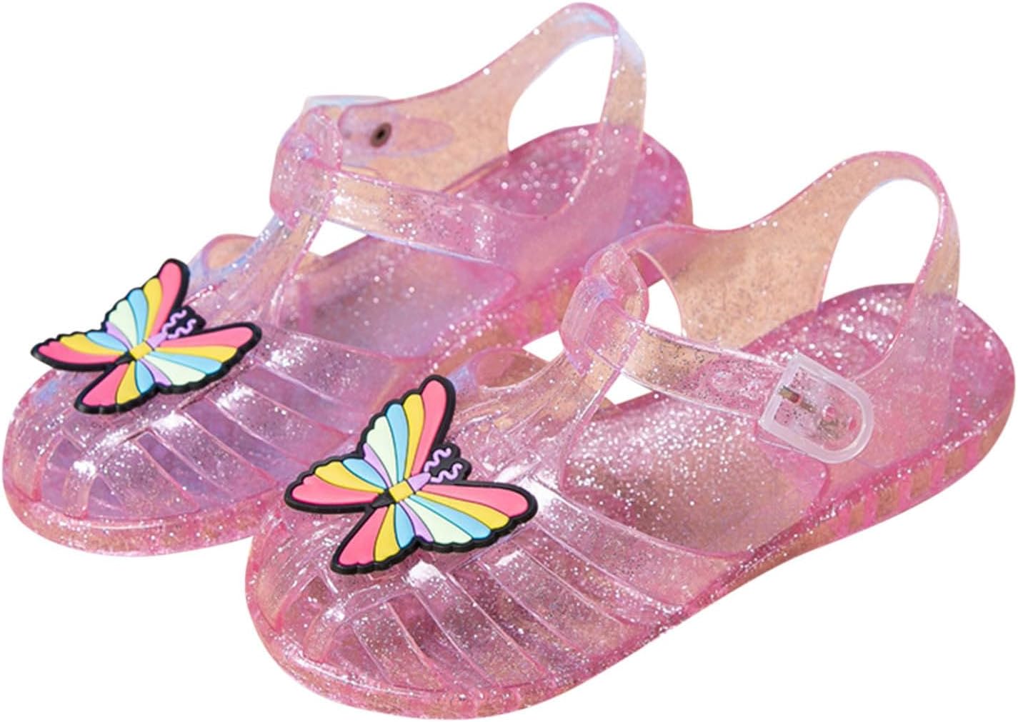 Cute Jelly Shoes for Girls, Kid Fishermen Sandals, Princess Birthday Toddler Glitter Sandal Summer Beach Shoe Footwear