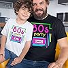 D&T 80s Retro Graphic T-Shirt for Men Women Teens | Neon Vintage Design | Classic 1980s Party Shirt Comfortable & Durable White 18 #2