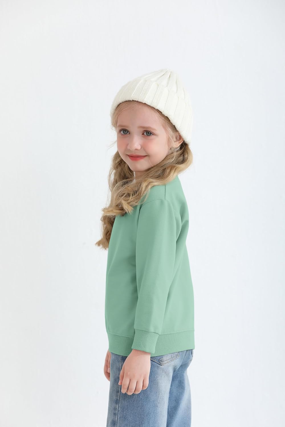 Cooraby 3 Pack Baby and Toddler Girls' Sweatshirt Girl No Cap Crew-Neck Sweatshirt Long Sleeve Pullover Shirt - Image 2