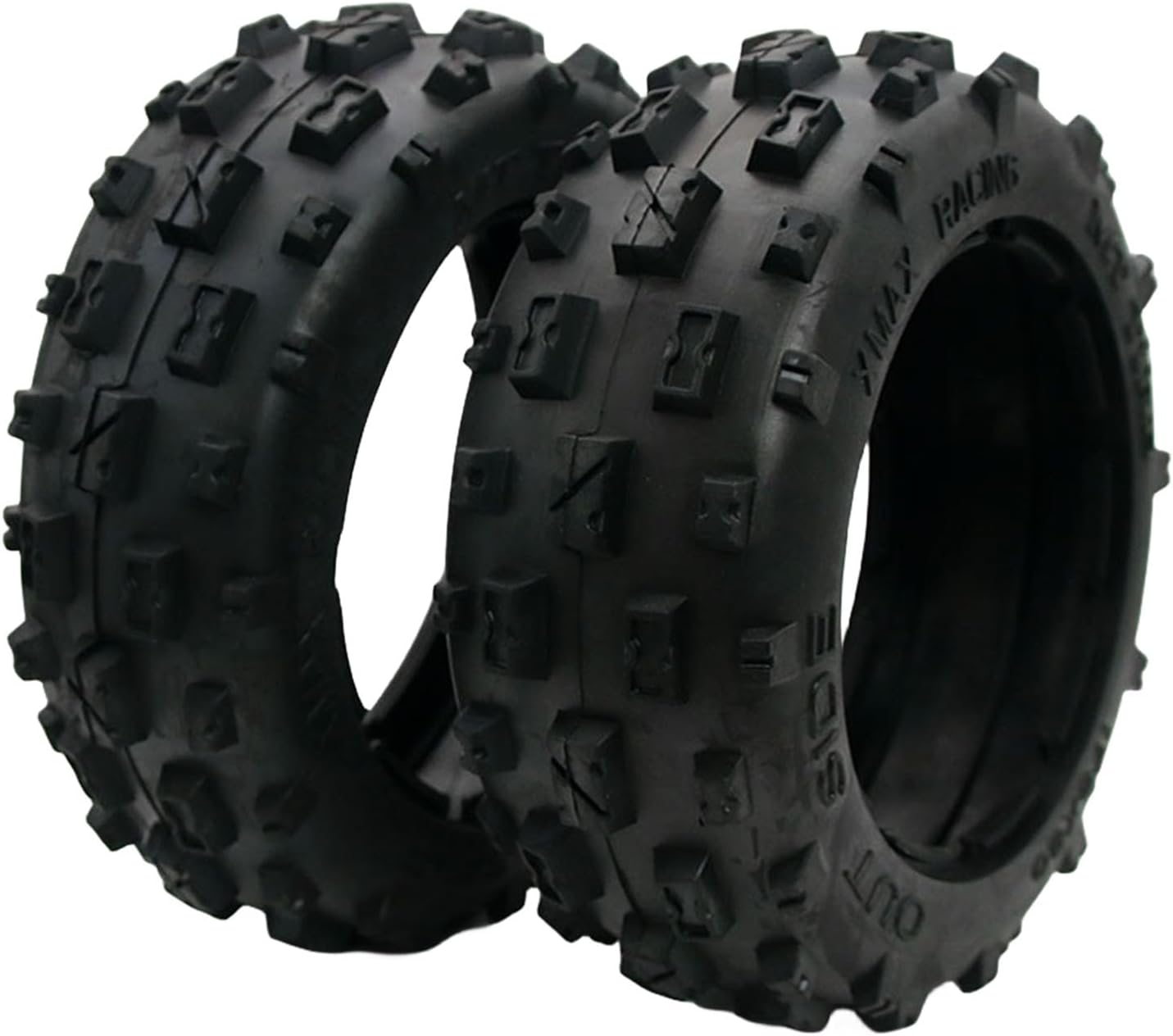 FLMLF 170 * 60MM Front Knobby Tire Set of 2PCS Black Fit 1/5 Scale HPI ROVAN KM Baja 5B RC CAR Parts