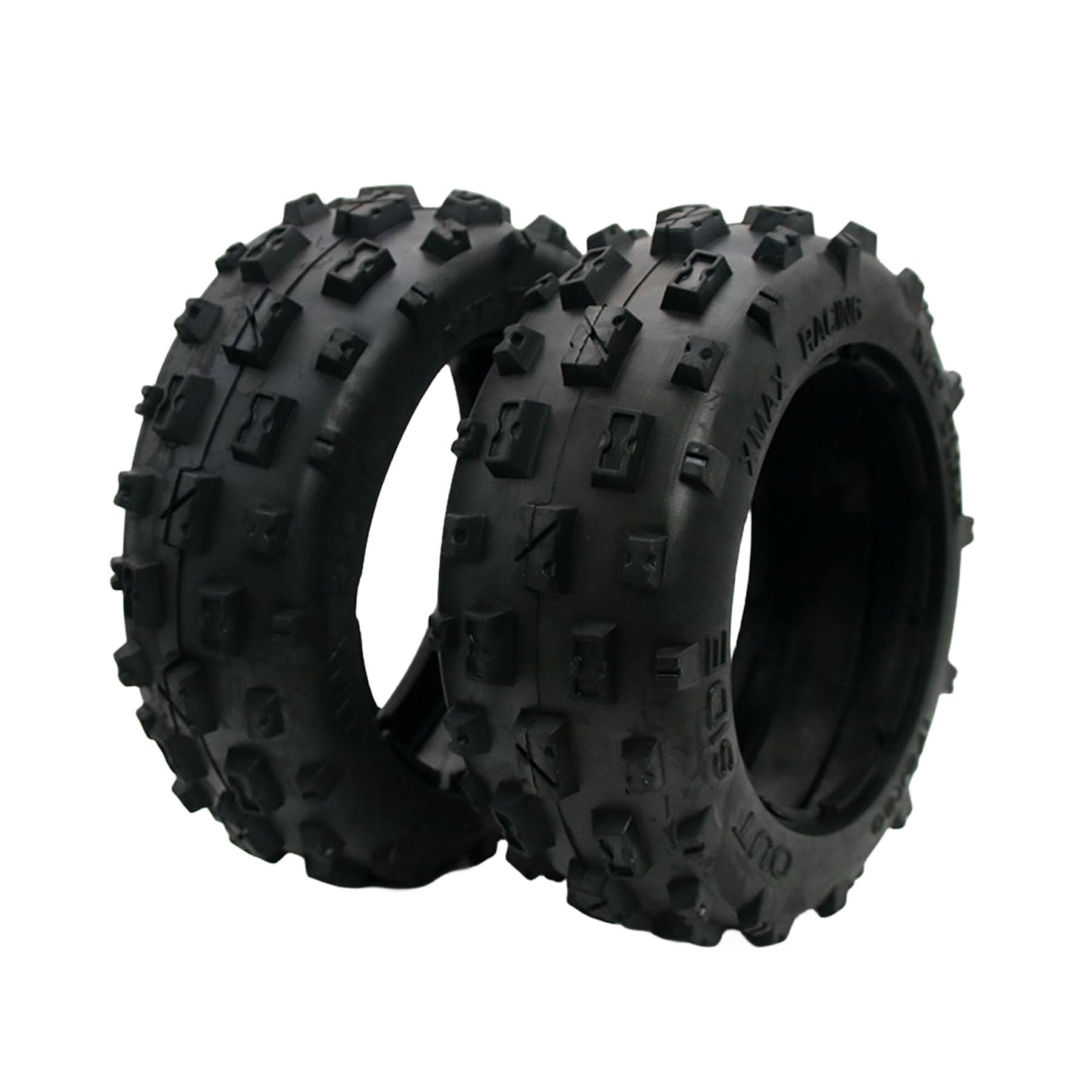 FLMLF 170 * 60MM Front Knobby Tire Set of 2PCS Black Fit 1/5 Scale HPI ROVAN KM Baja 5B RC CAR Parts