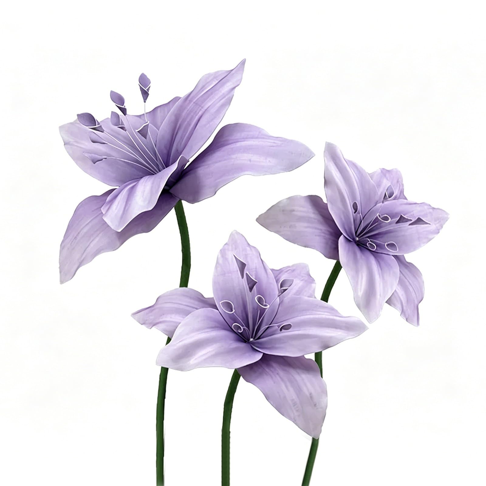 Grands lys artificiels géants EVA en lot de 3 avec support réglable pour décor de mariage