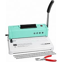 Spiral Coil Binding Machine, 12 Sheets Punch Capacity, Electric Coil Insert, Book Binder Machine for Letter/A4/A5/ Size Paper, with 100pcs 5/16 Coils & Plier