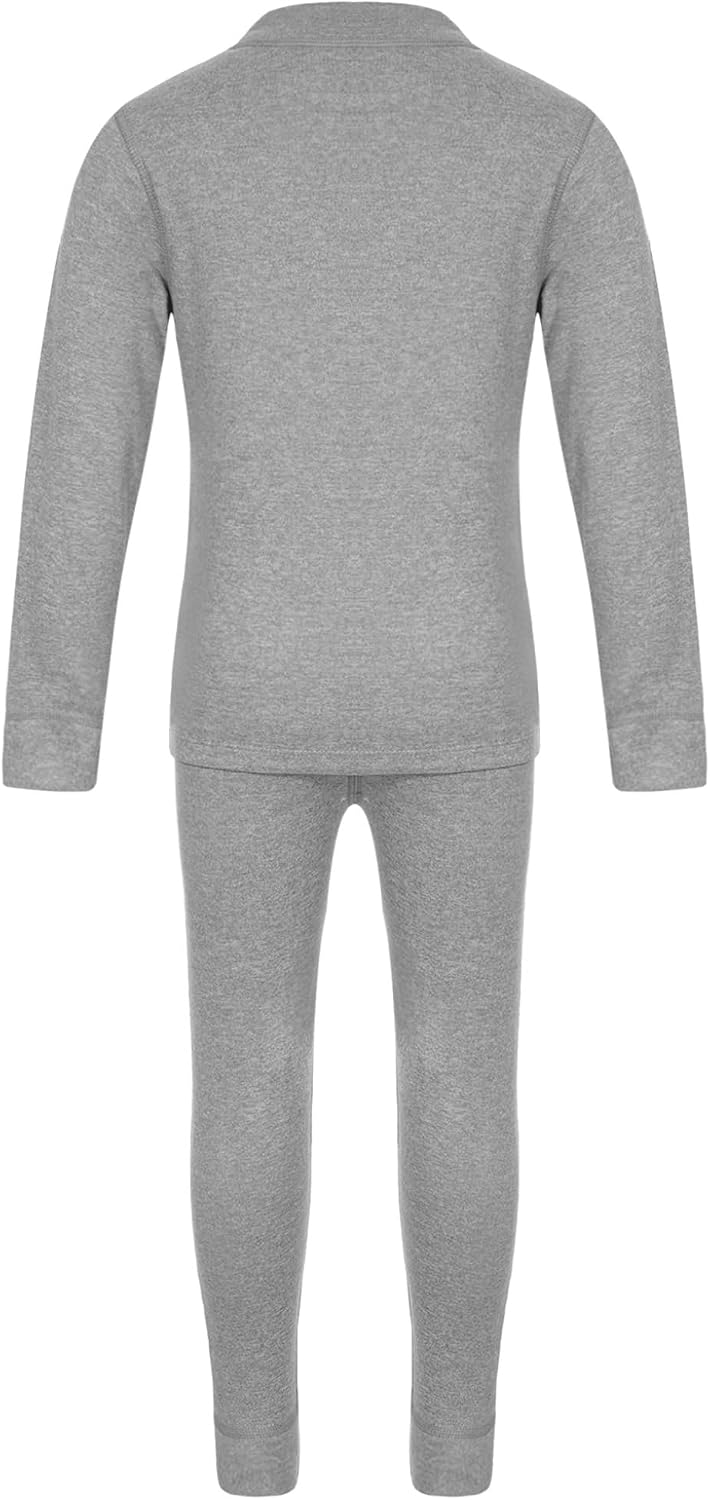 Kids Girls Boys Thermal Underwear Set Long Sleeve Top with Elastic Waistband Leggings Pants Base Layer Warm Suit
