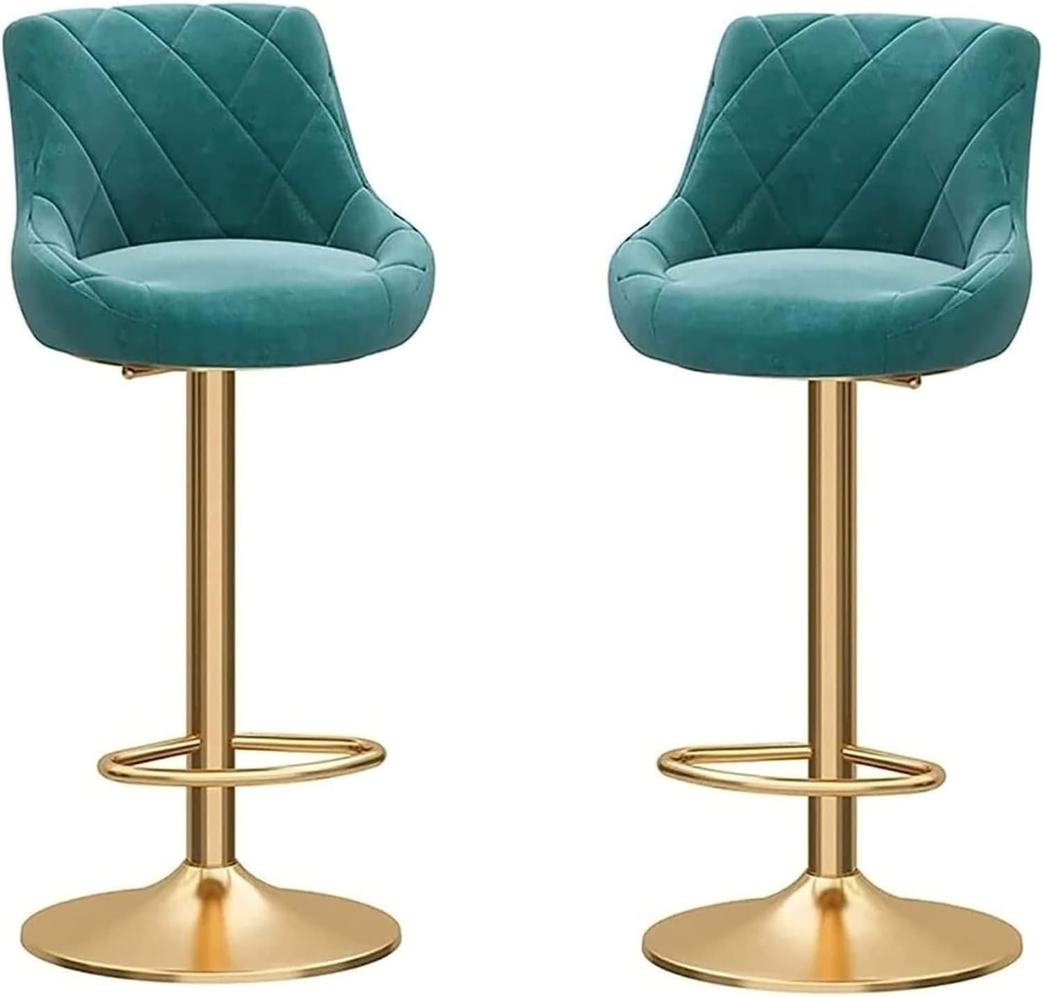 Bar Stool, Bar Stool, Velvet Bar, Adjustable, High Stool with Footrest