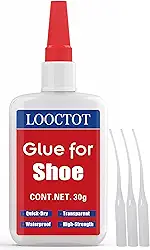 30g de cola para sapatos, cola para botas, cola super instantânea para reparo de sapatos e solas, reparo de saltos de sapatos, colagem de vários materiais, como borracha, couro; cime