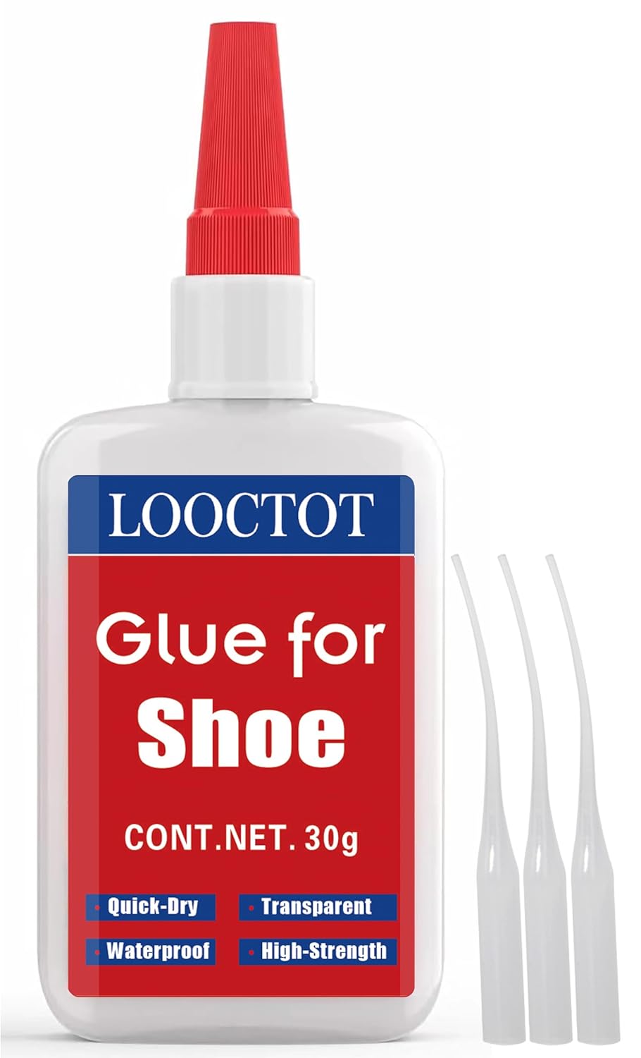 30g Shoe Glue,Boot Glue,Super Instant Glue for Shoe and Sole Repair,Shoe Heel Repair,Bonding Various Materials Such as Rubber,Leather;Waterproof Clear product image