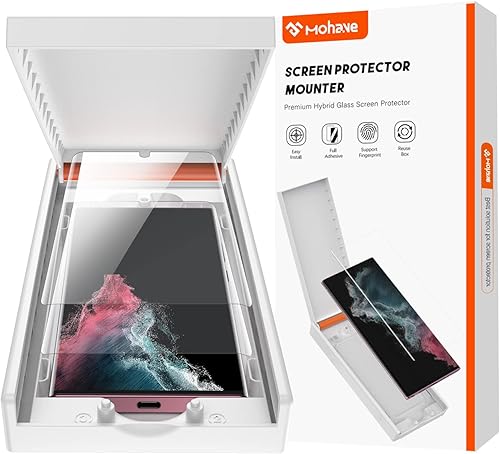 MOHAVE Paquete de 2 protectores de pantalla para Samsung Galaxy S22 Ultra 5G de 68 pulgadas película transparente HD material híbrido 7H 100