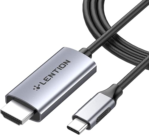 Miniatura 9 de LENTION Cable USB C a HDMI 2.0 de 10 pies 4K a 60 Hz, cable Thunderbolt 3/4 a HDMI, compatible con USB-C MacBook Pro 13/15/16 2025-2016, nuevo iPad
