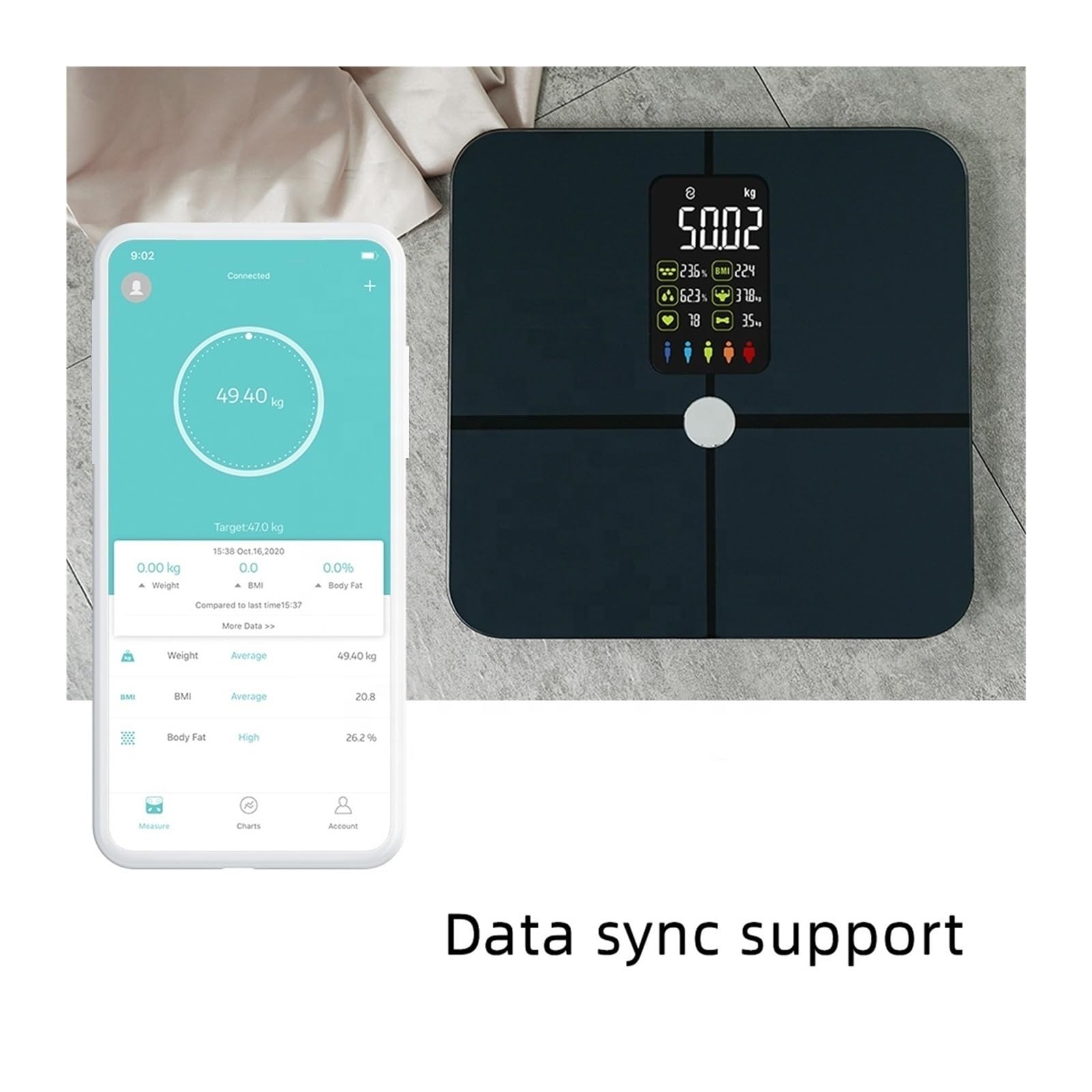 Balance Intelligente IMC Numérique For Le Corps De Graisse Corporelle Analyseur Composition Pesée Salle Bain PréCis Et Facile
