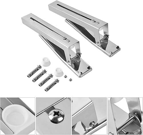 Miniatura 9 de Soporte de pared para estante, soporte universal de acero inoxidable para microondas, estante plegable ajustable y resistente, para accesorios de