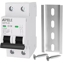 APIELE Miniature Circuit Breakers AC 120/240V, 25Amp 2Poles Circuit Breaker for Solar Photovoltaic Systems, DIN Rail Mount AC Disconnect Switch 2P-25A