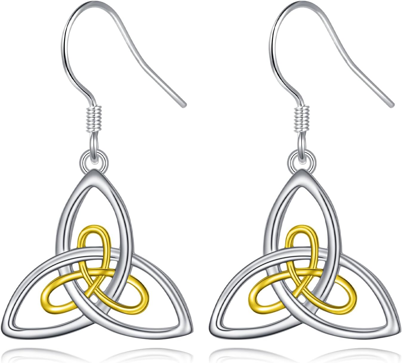Celtic Knot Earrings Hypoallergenic S925 Sterling Silver Eardrop Irish Jewelry for Women Mom Wife Girlfriend Daughter,Friends on Mother's Day/Thanksgiving Day/Valentine's Day/Birthday