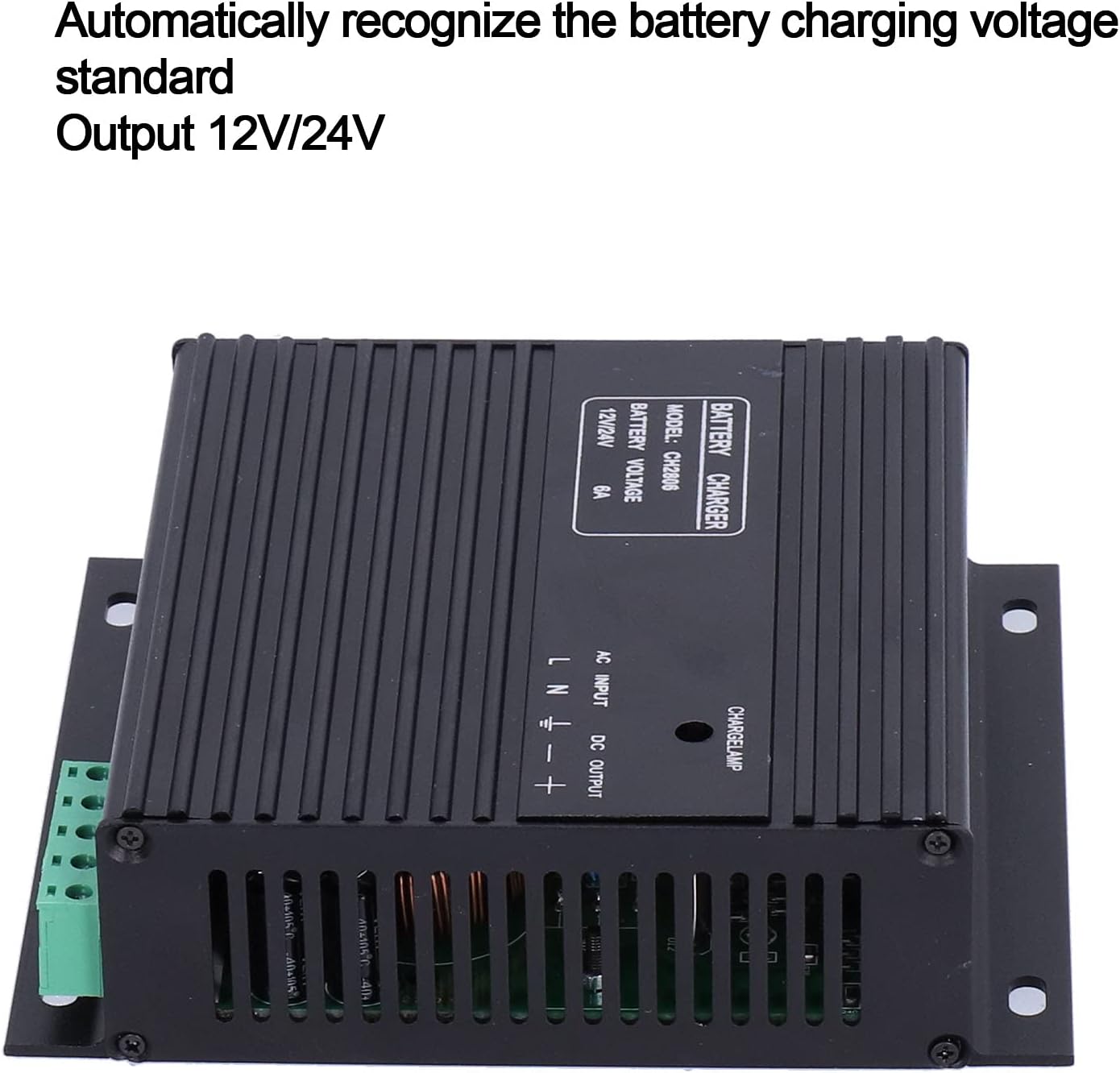 Generator Battery Charger Intelligent Automatic Float Charger for SCID Batteries 12V/24V 6A AC 160-277V CH2806