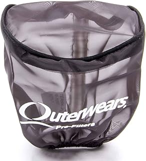 Outerwears Air Filter Wrap, Pre Filter, 3-1/2 in OD, 4 in Tall, Top, Polyester, Black, Each