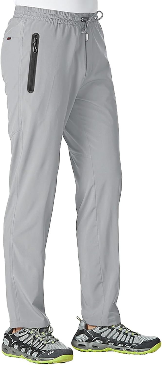 Men’s Lightweight Water-Resistant Hiking Pants with 2 Pockets