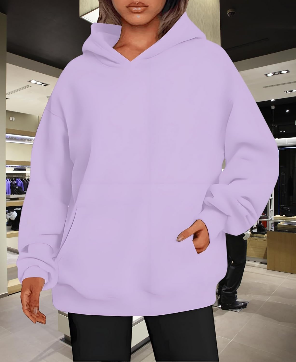 Women's Oversized Hoodie Fleece Sweatshirt Fall Winter Soft Pullover Casual Fashion Sweatshirt for Women - Image 3