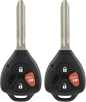 2 Packs Replacement Keyless Entry Remote Car Key Fob HYQ12BBY 314MHZ 4D67 Chip 3 Buttons for 2006-2010-RAV4 Limited,RAV4 Sport/Standard,2008-2013 Scion XB