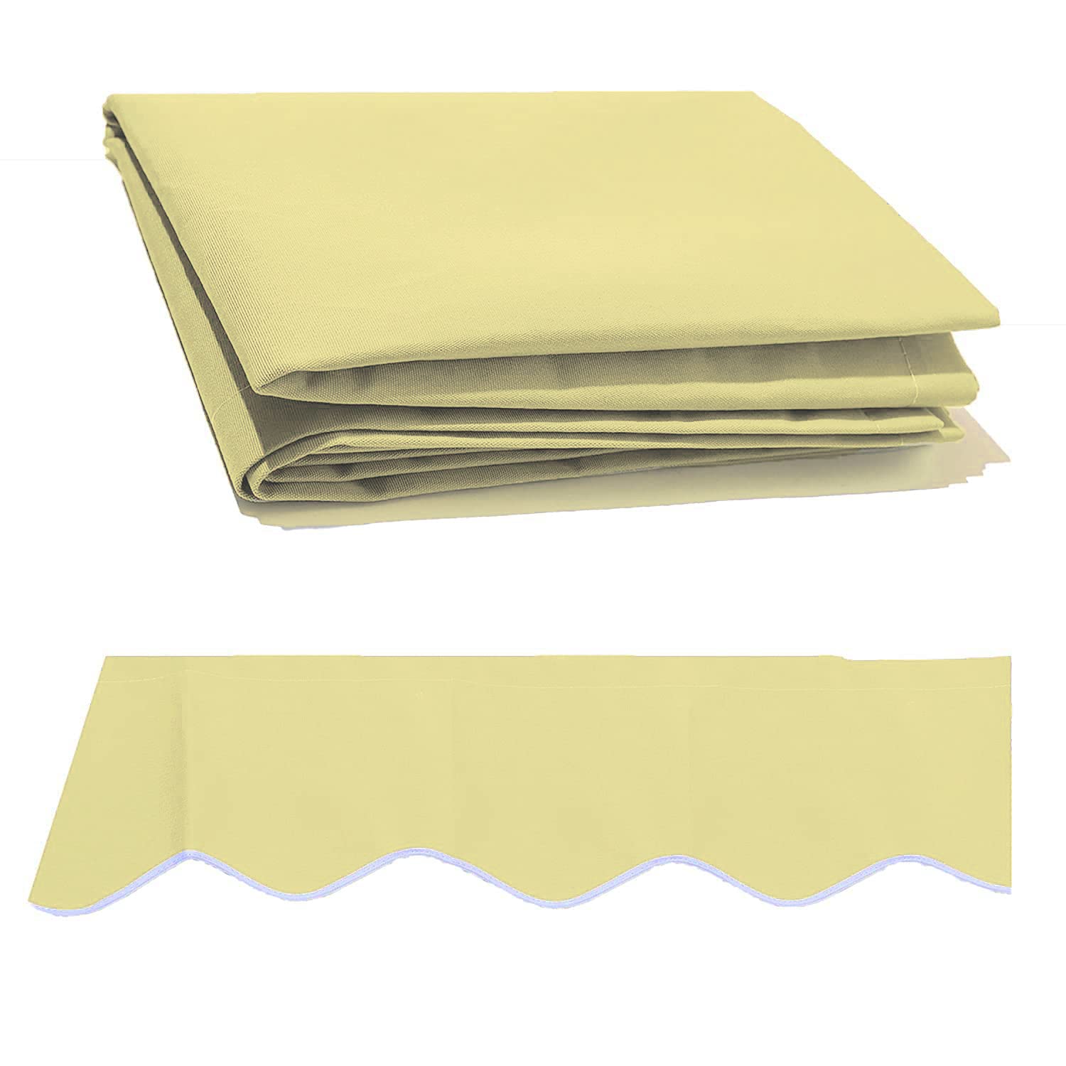 WJCWHH 12' x 10' Retractable Patio Awning Replacement Fabric Cloth