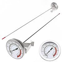 Vista 1 de LightBeam Termómetro de Freír Profundo de Tallo Largo de 16 Pulgadas (Paquete de 2) con Clip para Olla, Lectura Instantánea Dial de 2 Pulgadas