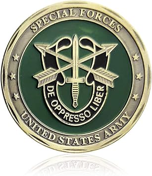 United States Army Special Forces Challenge Coin Faithful and True Green Beret Challenge Coin