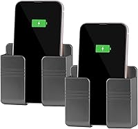 Vista 7 de CEI&BPY Soporte de teléfono de montaje en pared, soporte de teléfono con autoadhesivo. Soporte de teléfono para carga y RV para iPhone y Android