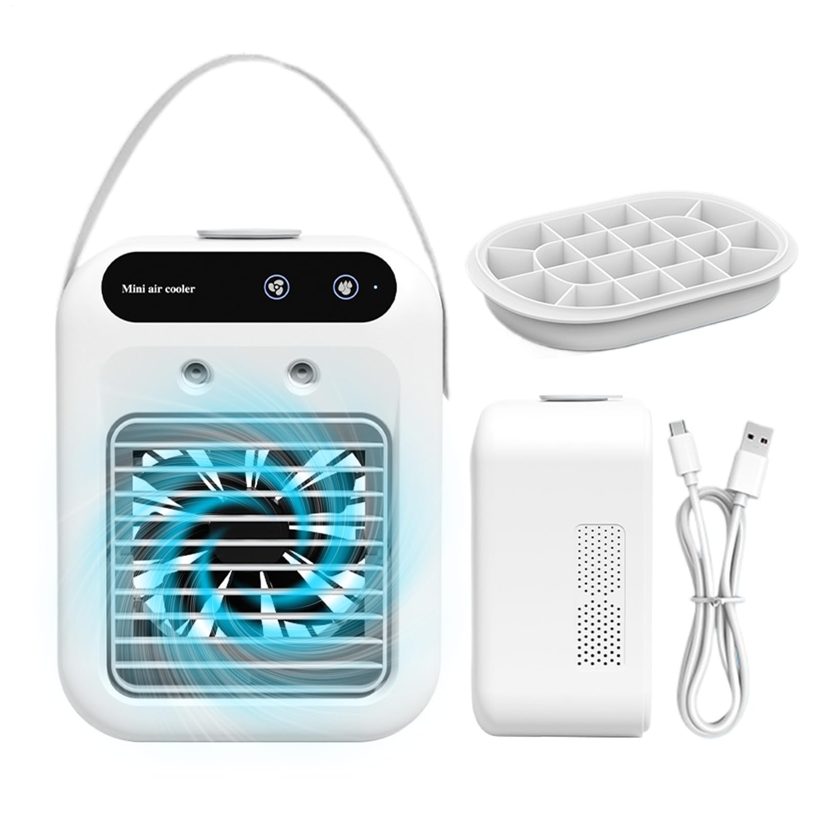 Ventilateur climatiseur portable pour camping et appartement avec bac à glace