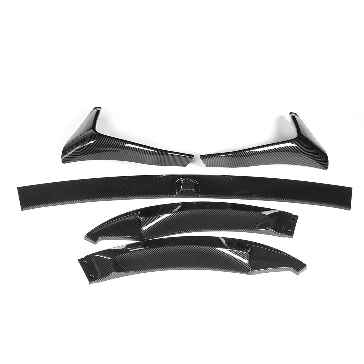 F80 Frontspoiler, Auto Frontstoßstange Spoilerlippe Diffusor Body Kit + Seitensplitter Schürzen Flaps Guard Für BMW F80 M3 F83 F82 M4 2015-2020,Carbon Fiber Look