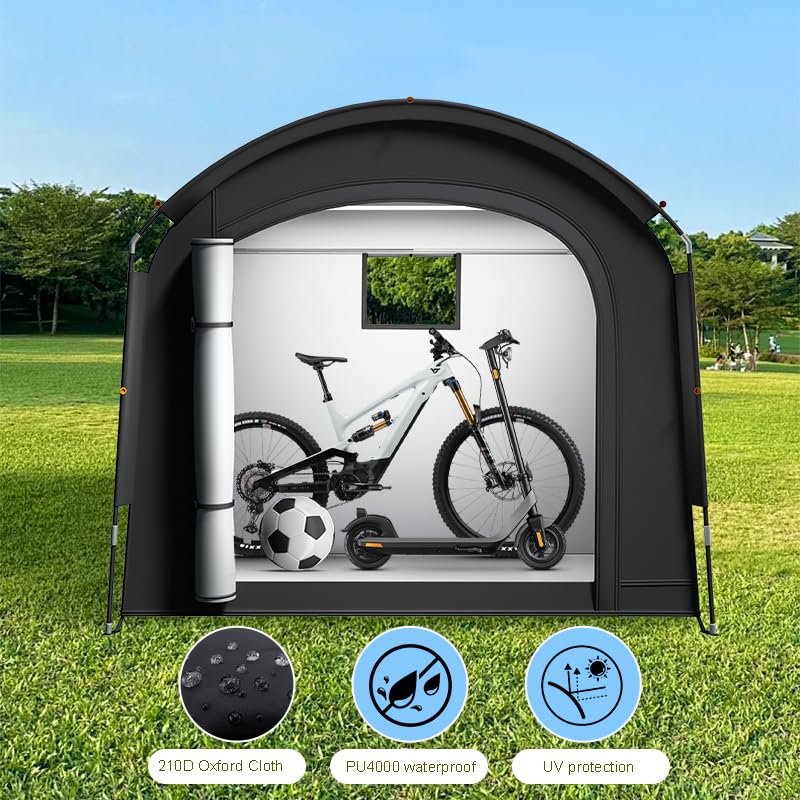 Copertura Impermeabile Per Biciclette - Telo Oxford 210D Per 4-5 Bici, Misure 220x150x185 Cm | Per Esterno, Giardino O Balcone