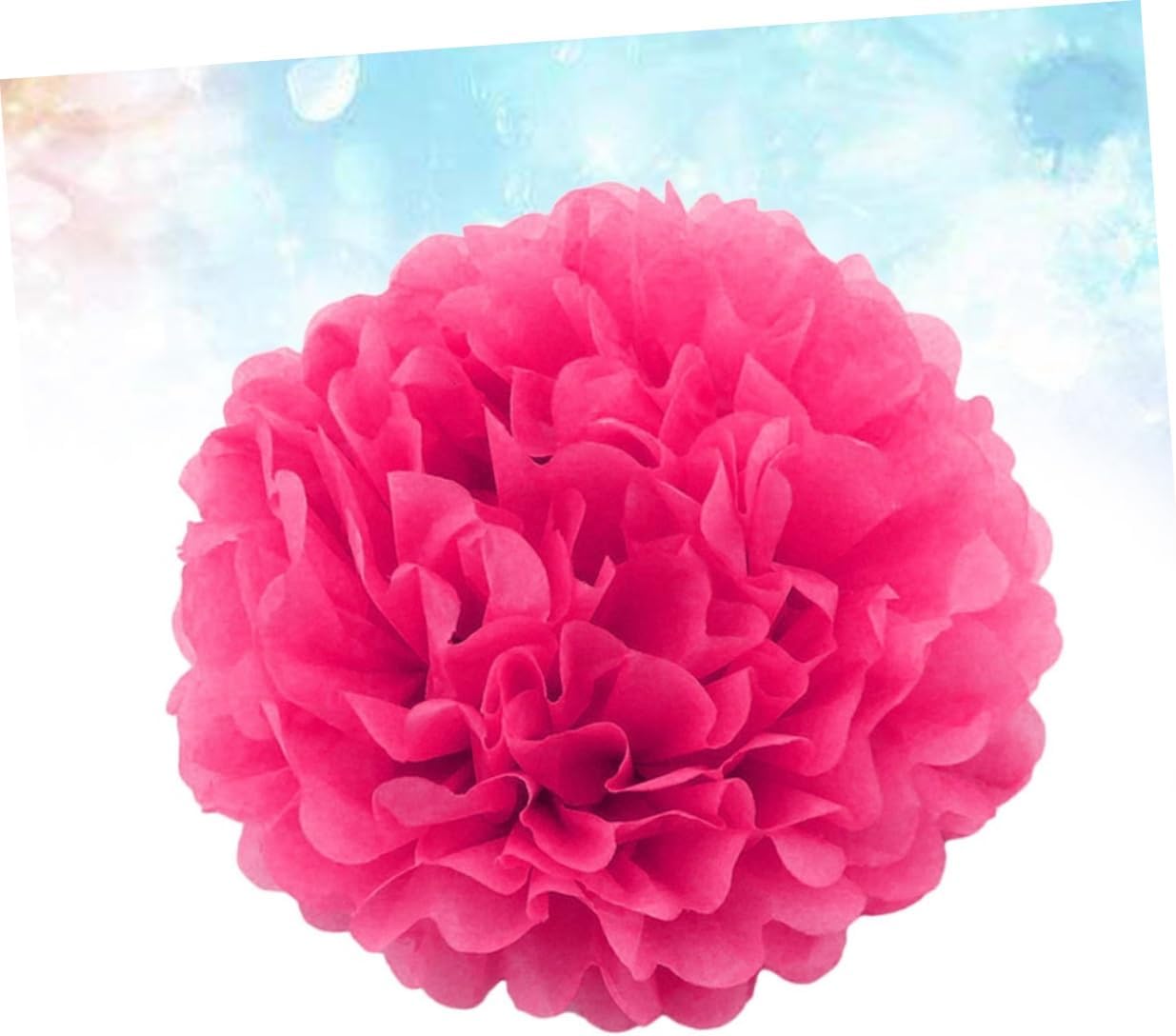 LIFKOME 15pcs Paper Pompoms Flower for Weddings Parties and Holiday Decorations Easy to Assemble Pom Poms Rosy for Celebrations and Events