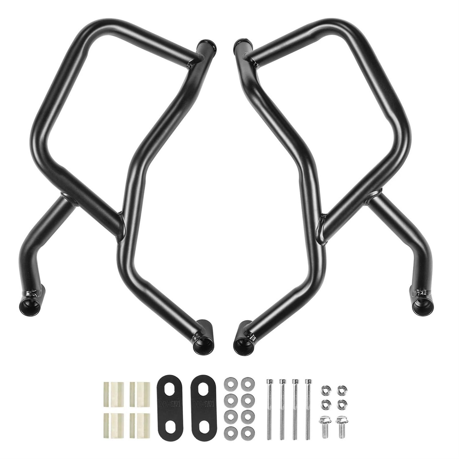 Protector Motocicleta Protector Parachoques Marco Motor Protector Contra Caídas Barra Parachoques Carretera Para 800MT 2021-2023 Defensa Protector Motor(Negro)
