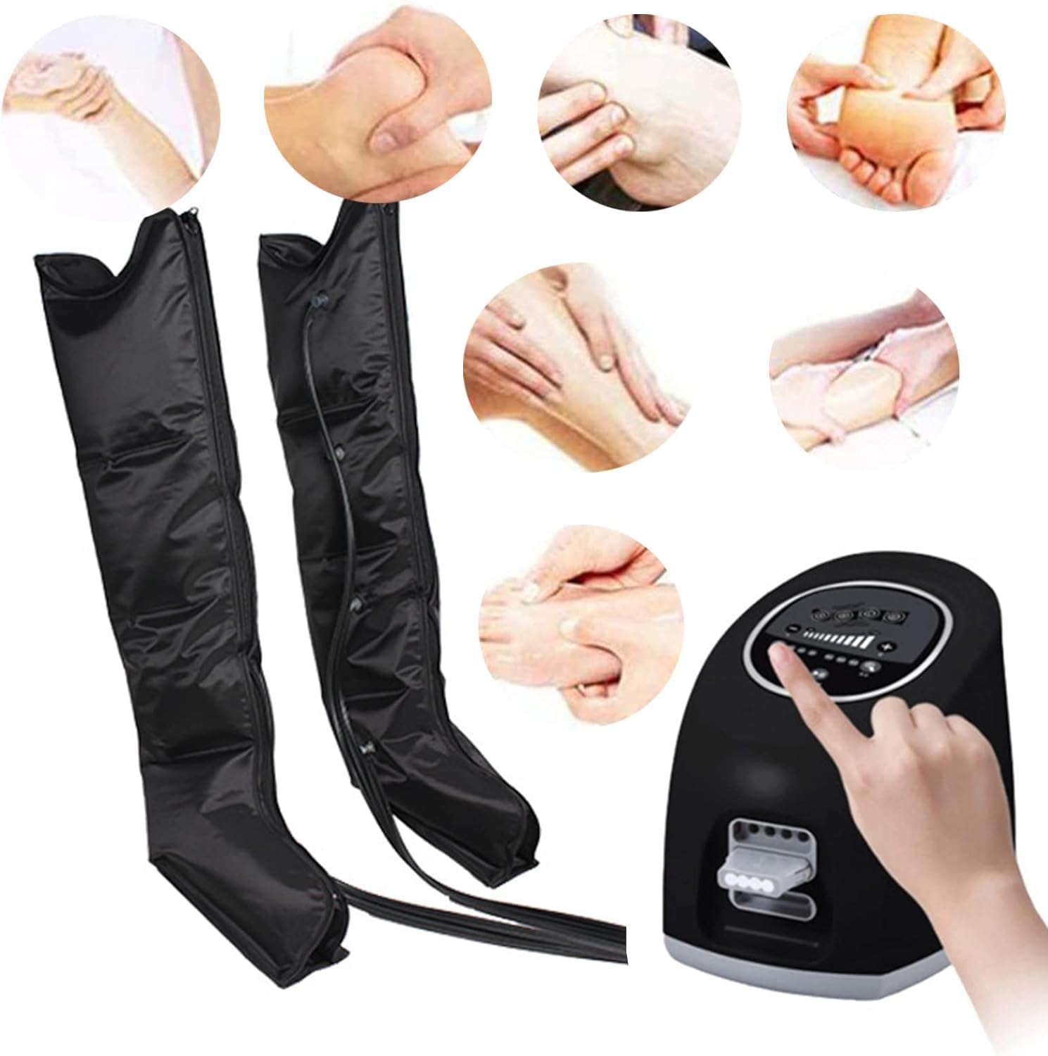 R A Products Digital Dvt Massager Scd Lymphedema Pump Sequential Intermettint Pneumatic Air Compression Therapy For Lypmhatic Drainage 4 Chamber 3 Modes With 2 Legs Attachment