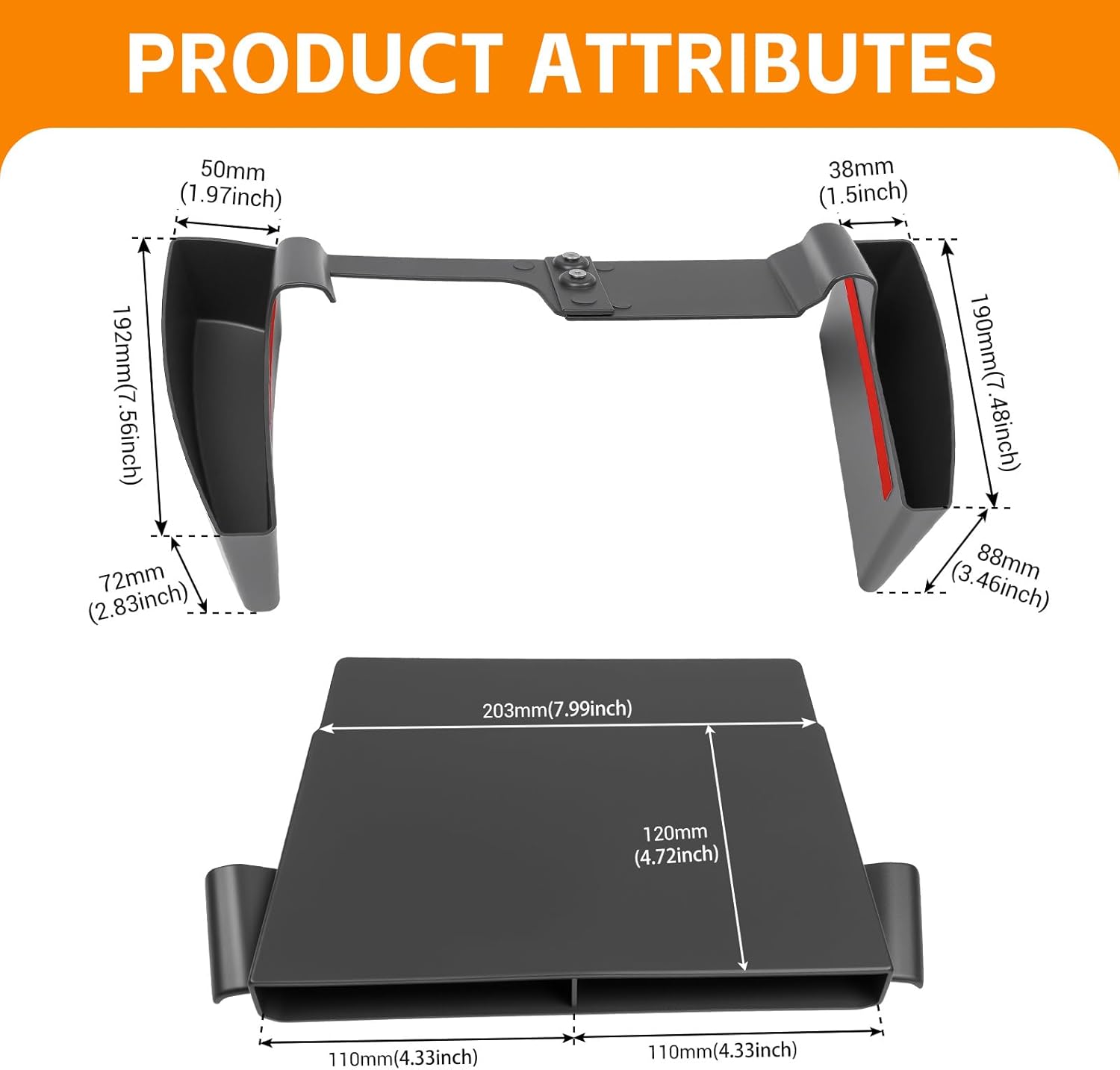 Center Console Organizer Compatible with 2021-2024 Ford Bronco Sport/2020-2024 Ford Escape Shifter Storage Box Gear Shifter Insert Tray for Bronco Sport/Escape Accessories(Shifter+Insert Tray)
