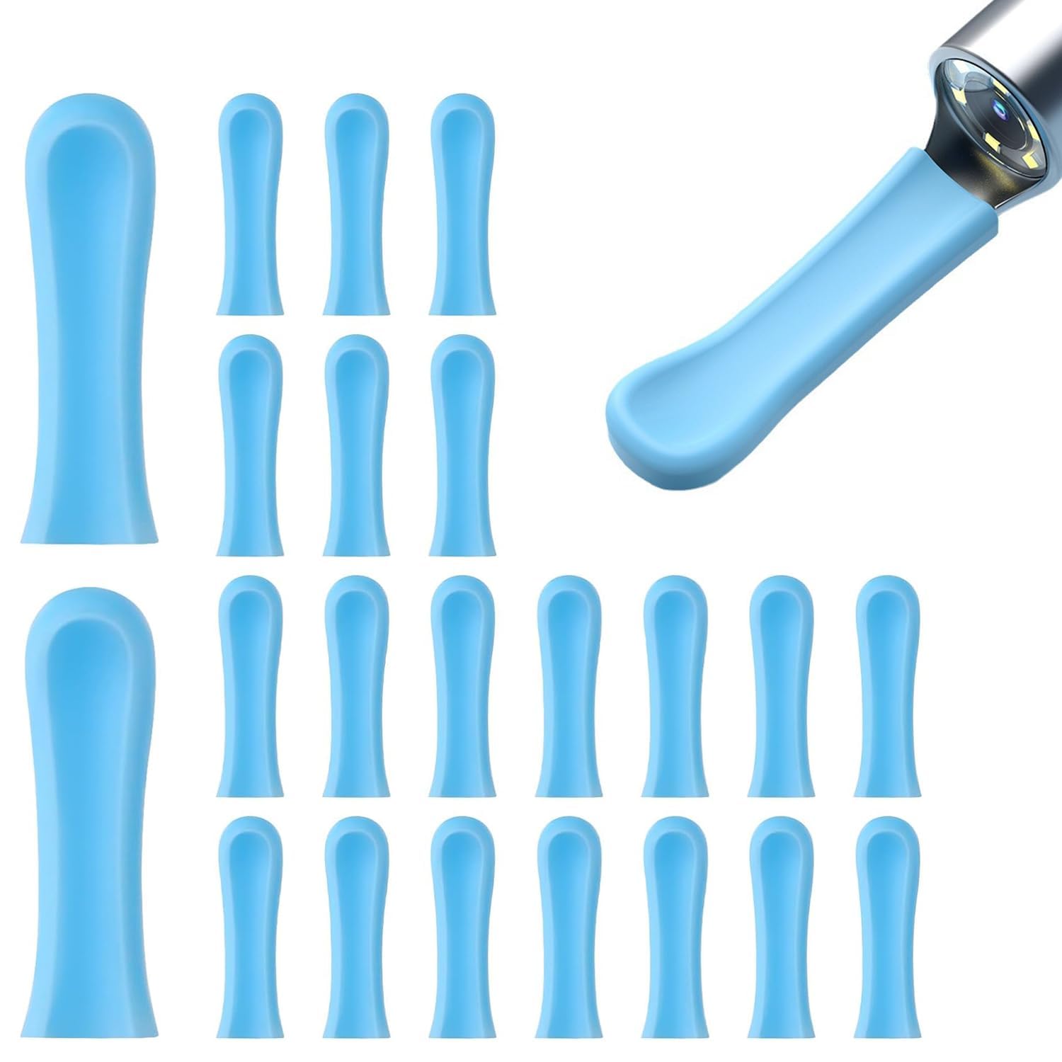 LCHYI 100 Pcs Ear Spoon Tips Silicone,Ear Wax Removal Replacement Tips,Ear Cleaner Tips Ear Replacement Pick Ear Wax Removal Replacement Accessories Set for Teens Adults Ear Wax Removal Endoscope (40)