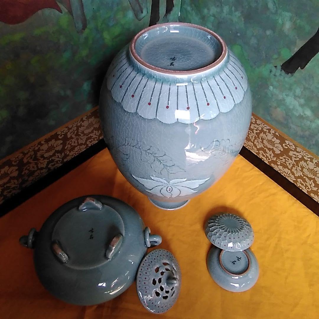 古美術•青磁香合•安南/明初 XG---008 古美術•青磁香合•安南/明初 XG