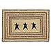 Kettle Grove Stencil Star Braided Jute Rug, Rectangular - 24X36"