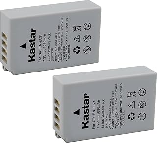 Kastar 2-Pack EN-EL24 Battery Replacement for Nikon EN-EL24 ENEL24 EN-EL24a ENEL24a Battery, Nikon MH-31 Charger, Nikon 1 J5 1J5, Nikon DL18-50 DL1850, Nikon DL24-85 DL2485 Digital Cameras