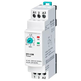 ERV-XXM Off Delay Time Relay Electronic Adjustable ERV-06DM 0.1-6min. 220VAC 24DC