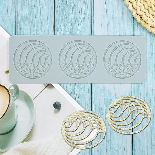 Vista 32 de Molde de silicona 3D de patrón múltiple geométrico para fondant, almohadilla de encaje, molde de silicona para pasteles, fondant, arcilla