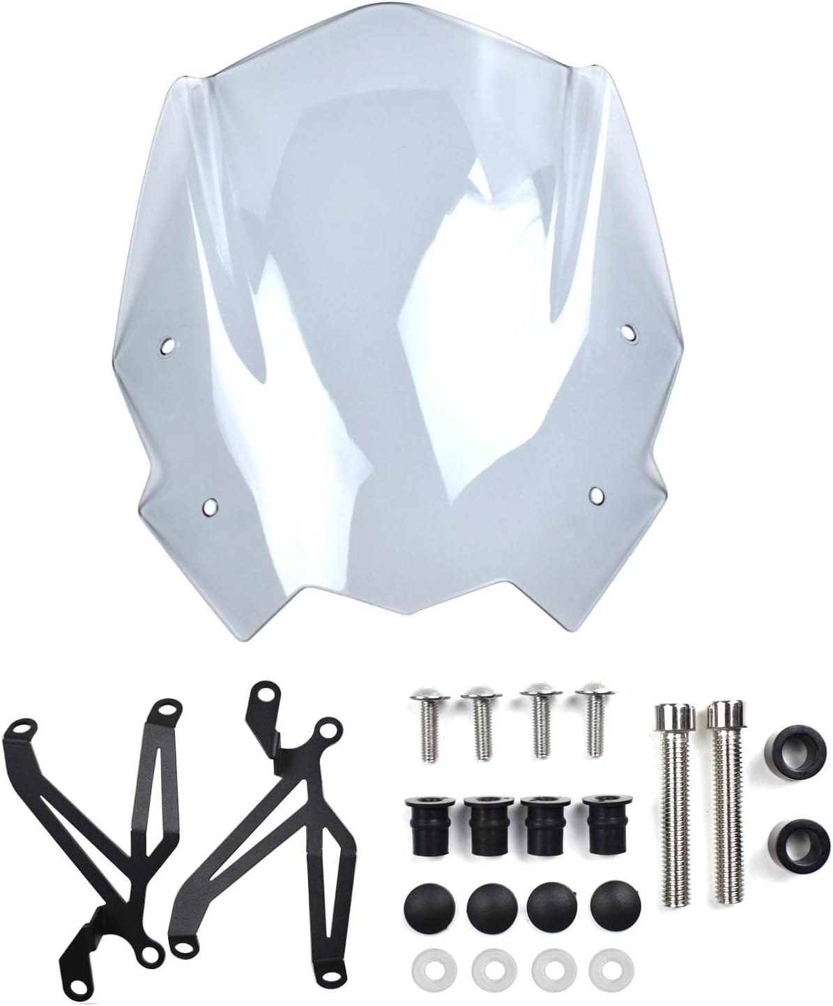 Motorcycle Accessories Wind Deflector Front Fairing Visor Flyscreen Compatible for B-M-W G310R G 310 R G 310R 2017-2024 Windscreen with Mounting Bracket (Lght Smoke)