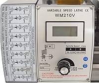 Vista 5 de Techtongda Torno de banco de velocidad variable de 8 x 16 pulgadas con torno de banco de motor sin escobillas de 900 W, 110 V MT5