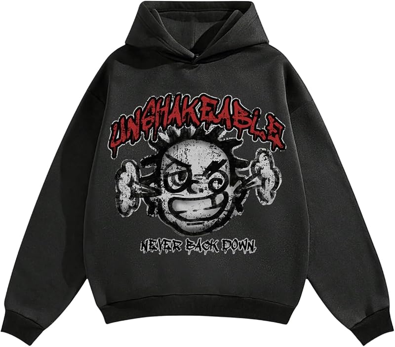 SOLY HUX Men's Retro Y2k Hoodie Graphic Long Sleeve Hooded Sweatshirts